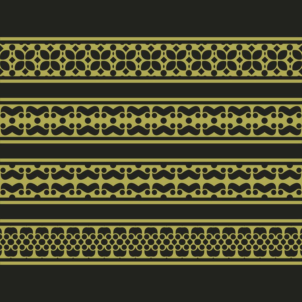 ornament style ethnic seamless borders vector