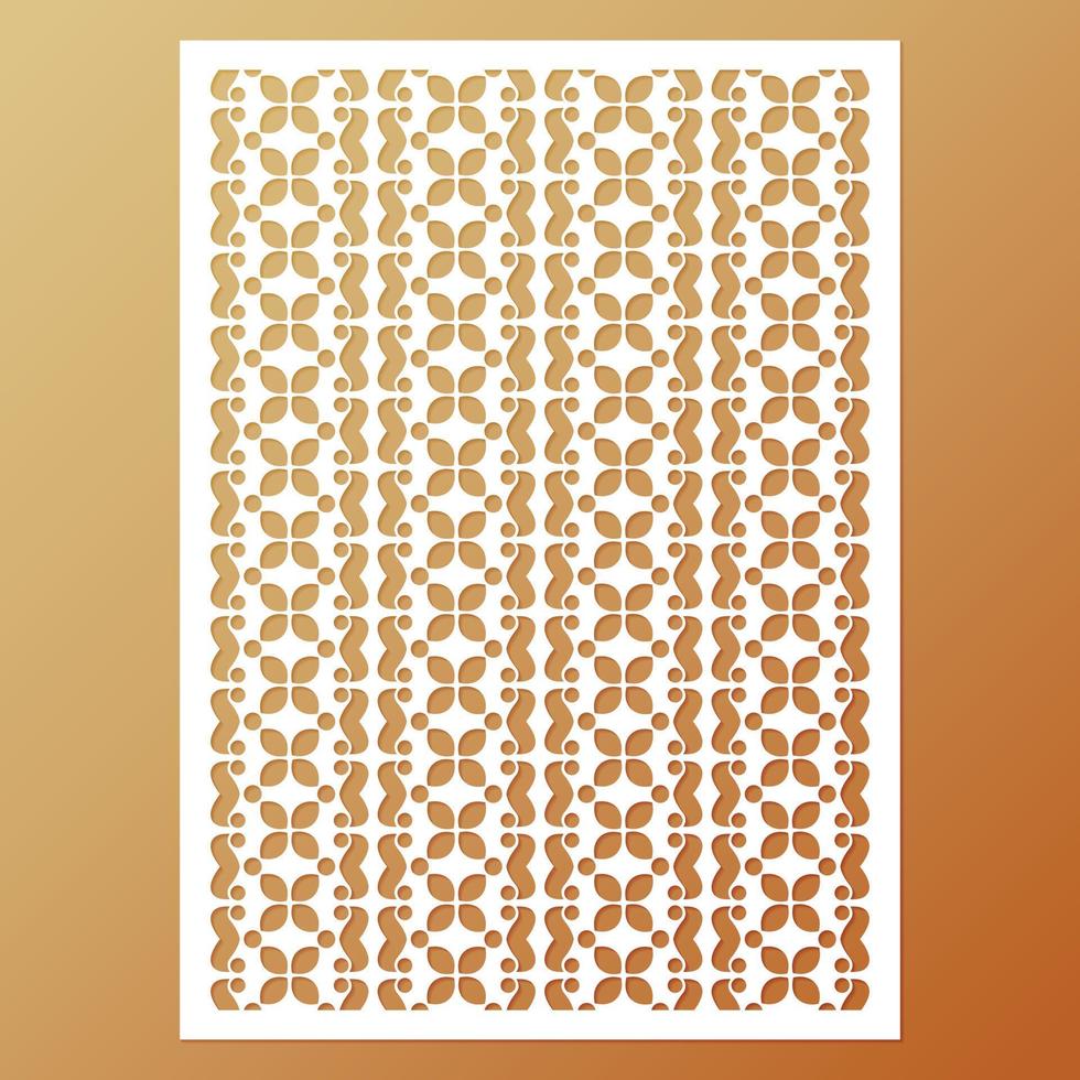 seamless die cut decorative pattern template vector