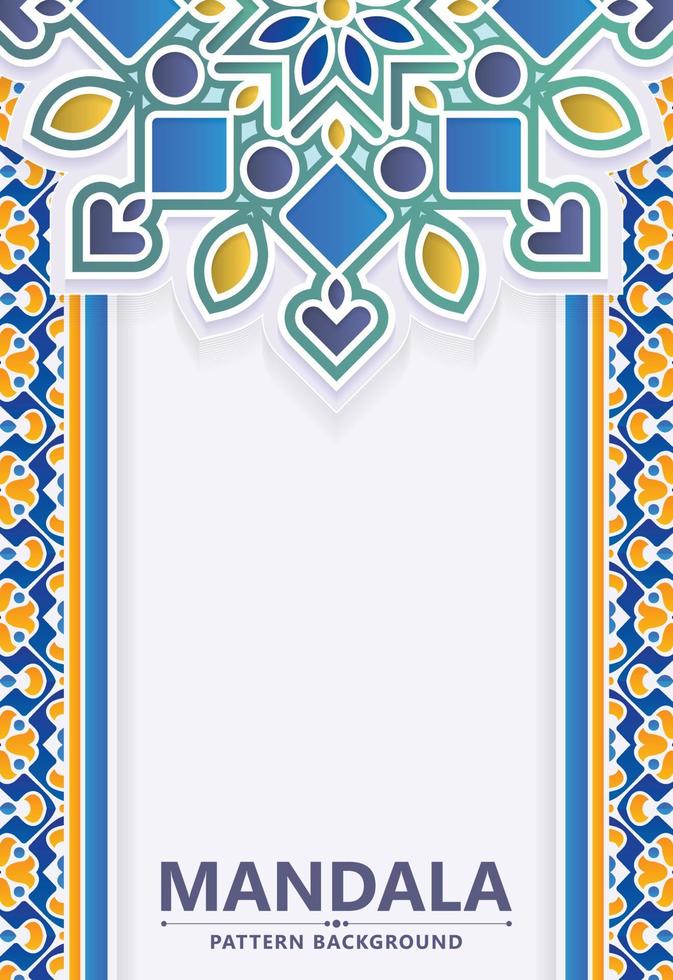 fondo de mandala decorativo colorido vector