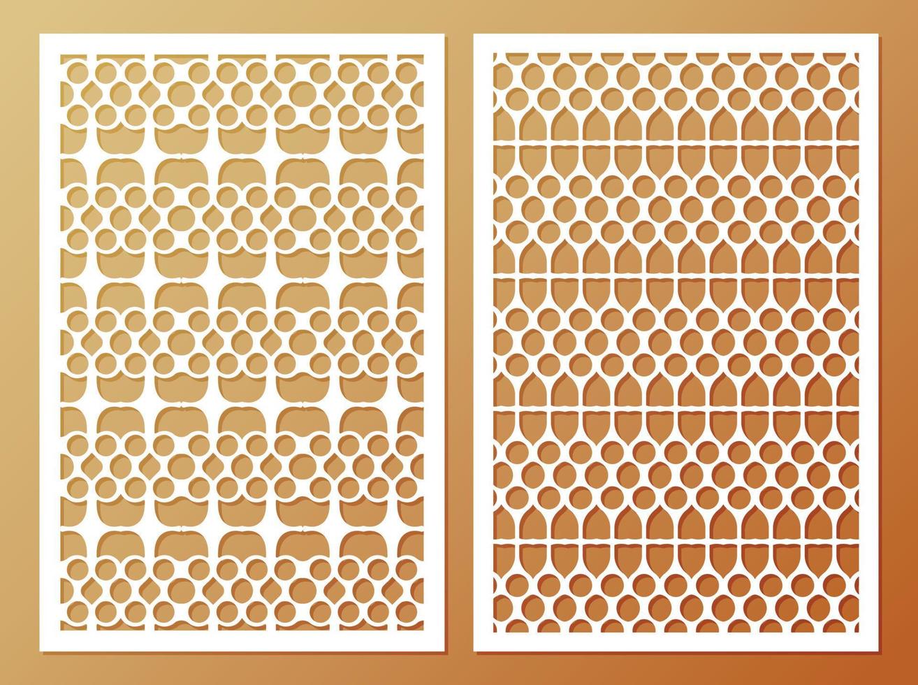 seamless die cut decorative pattern template vector