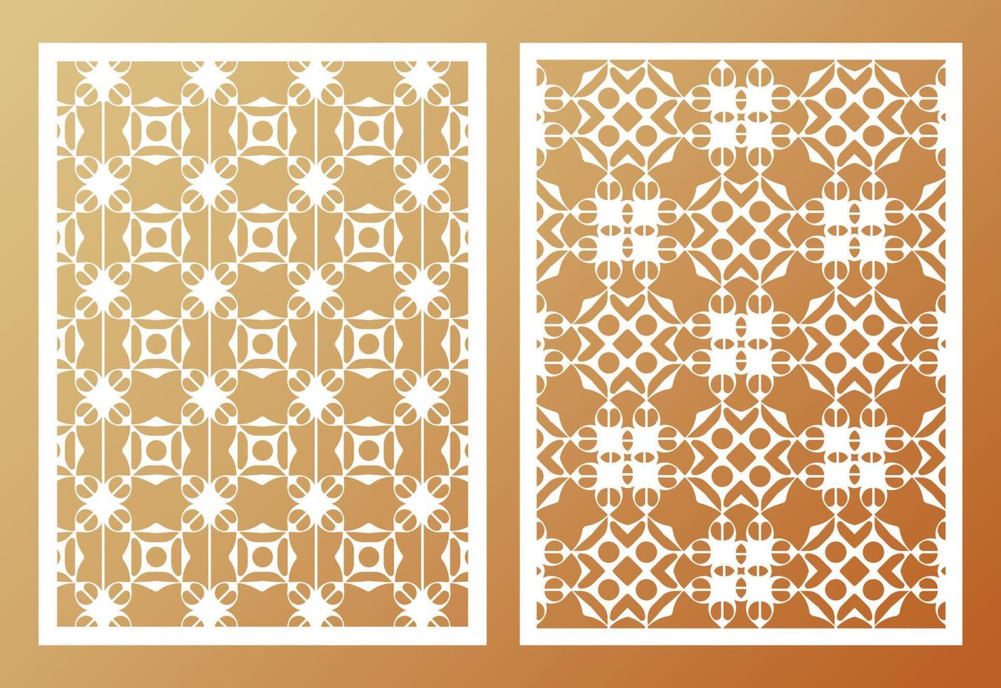 seamless die cut decorative pattern template vector