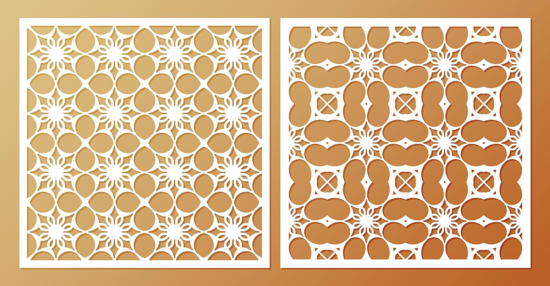 seamless die cut decorative pattern template vector