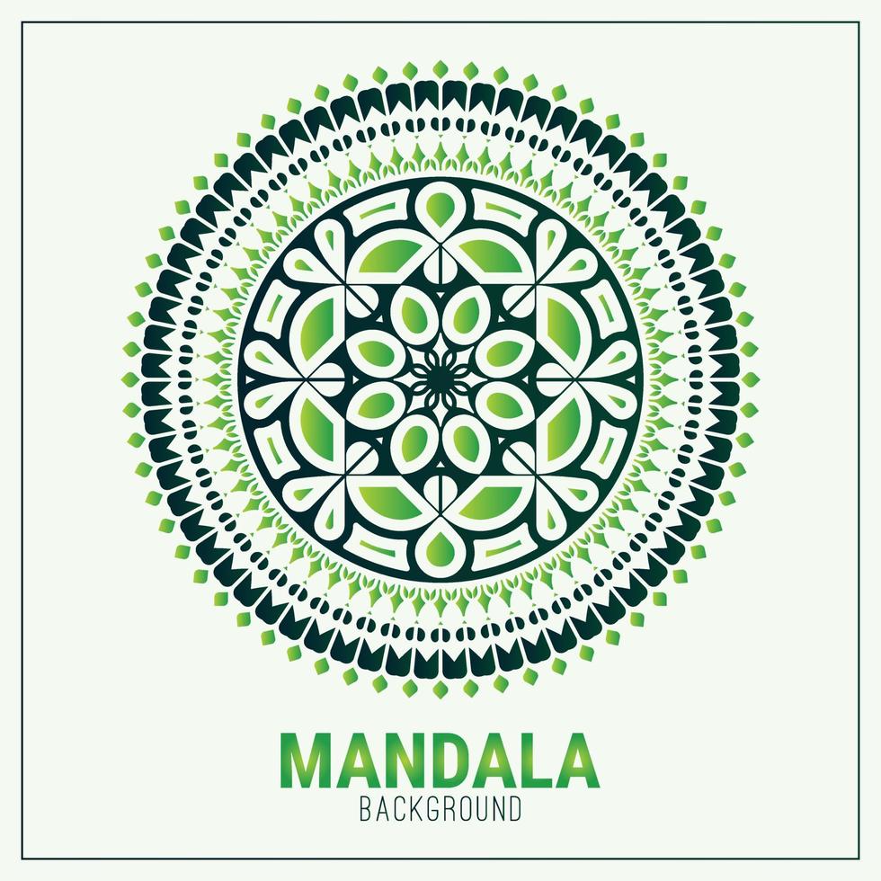 elegante plantilla de diseño de mandala verde vector