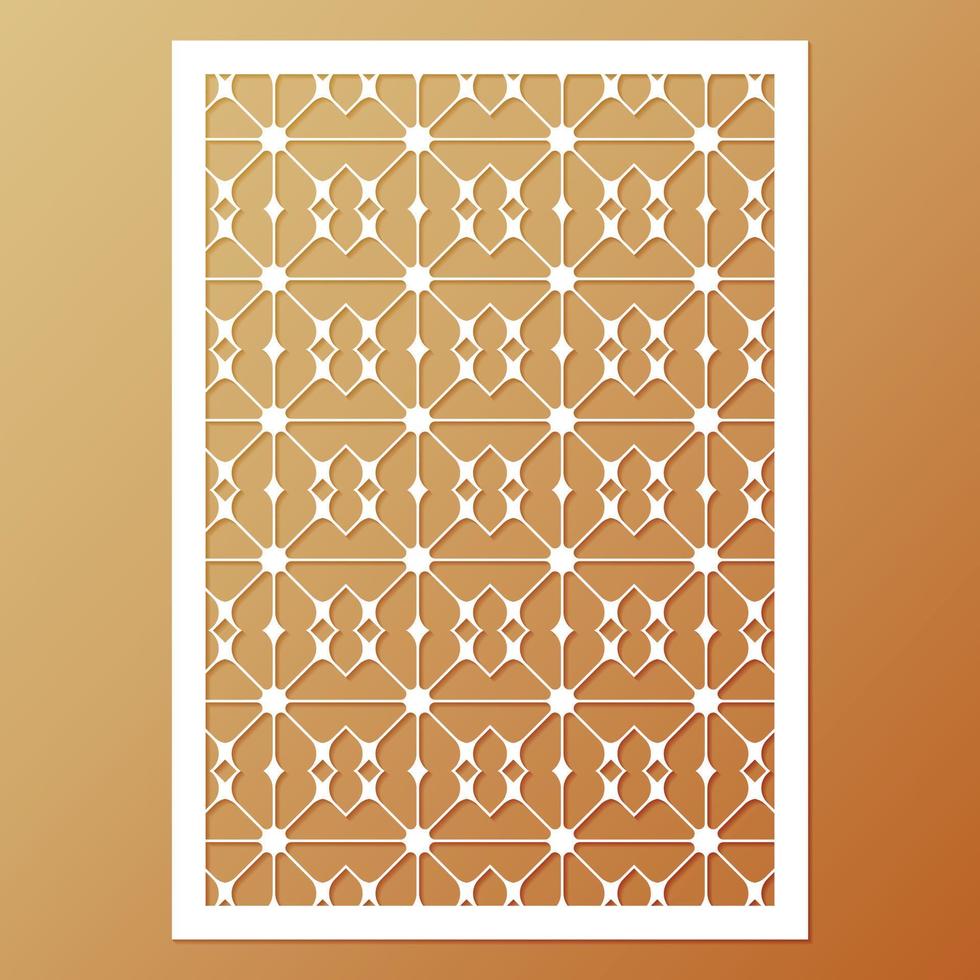 seamless die cut decorative pattern template vector