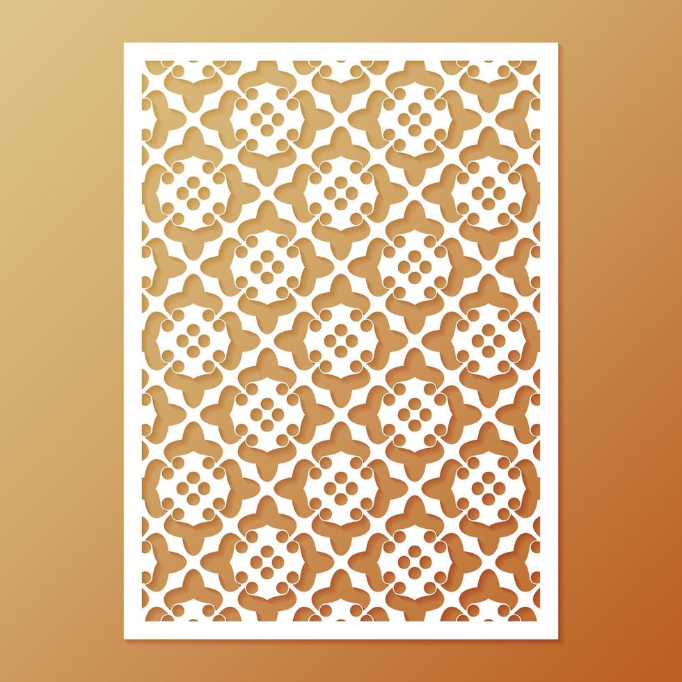 seamless die cut decorative pattern template vector