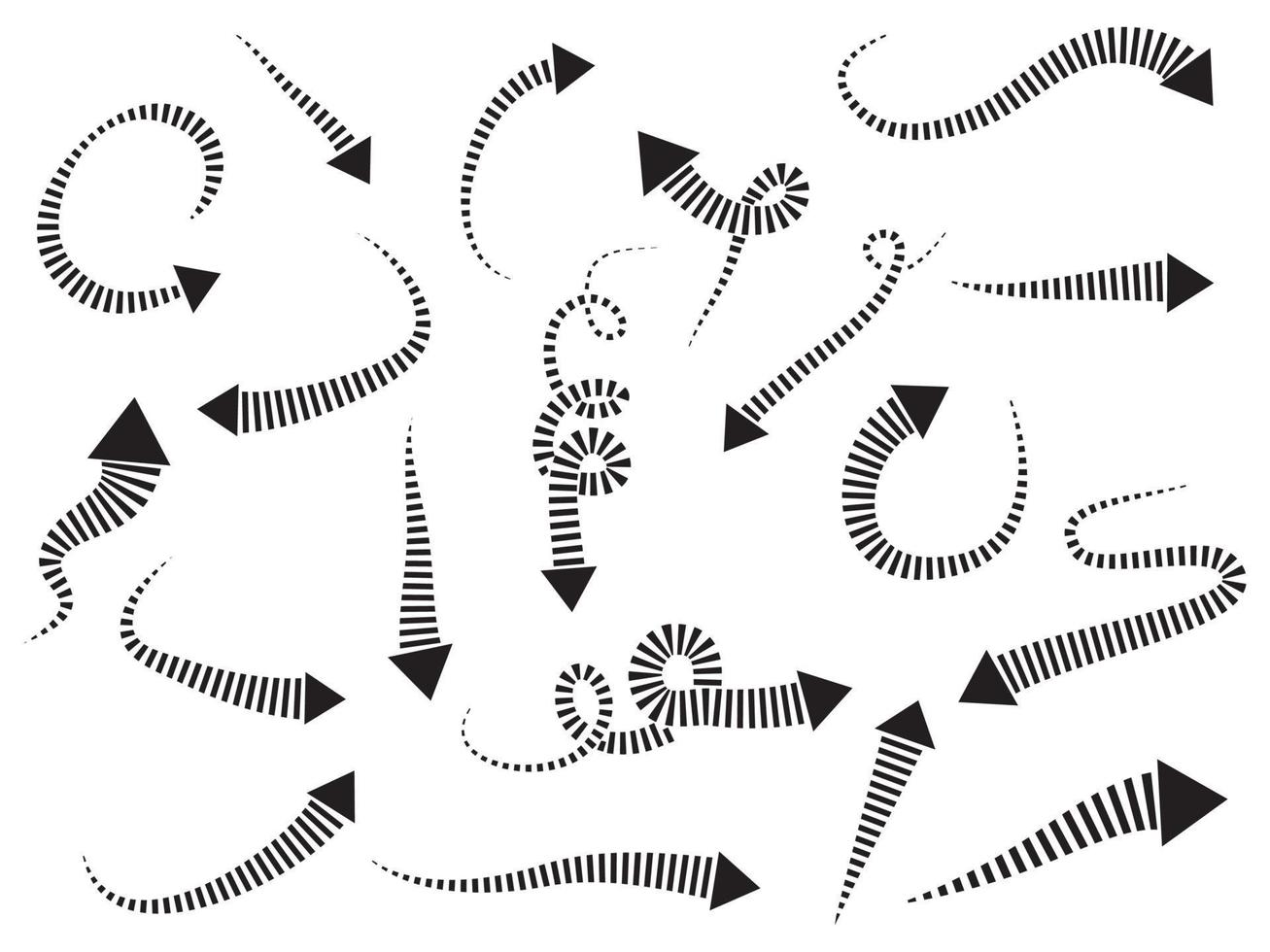 hand drawn Arrows icons Set. arrow icon with various directions. Doodle vector illustration. isolated on a white background.