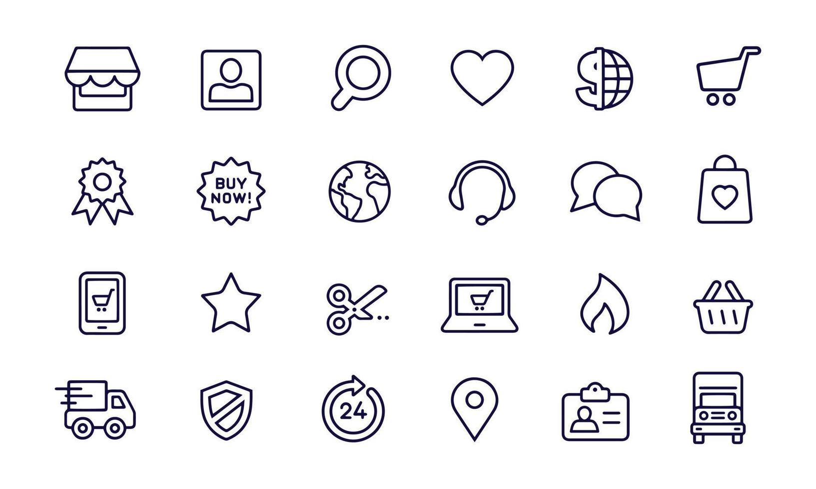 E-Shopping icons vector design