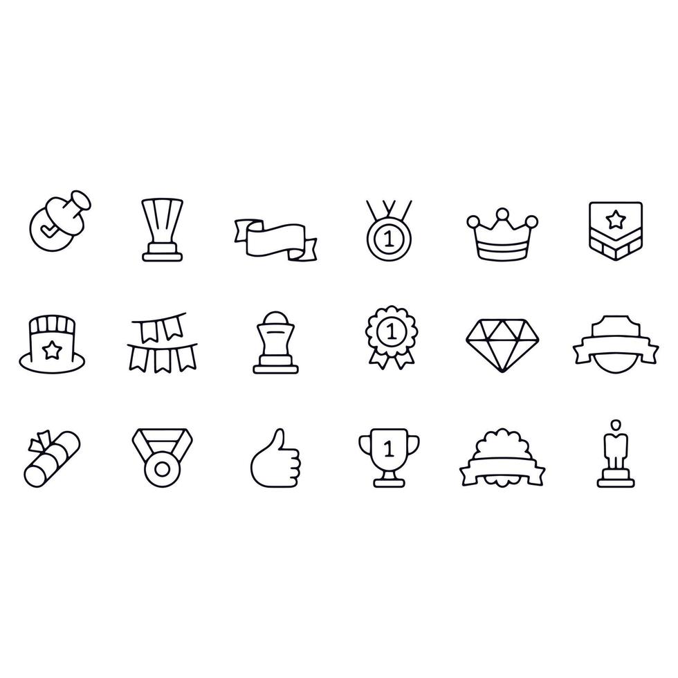 awards icons vector design