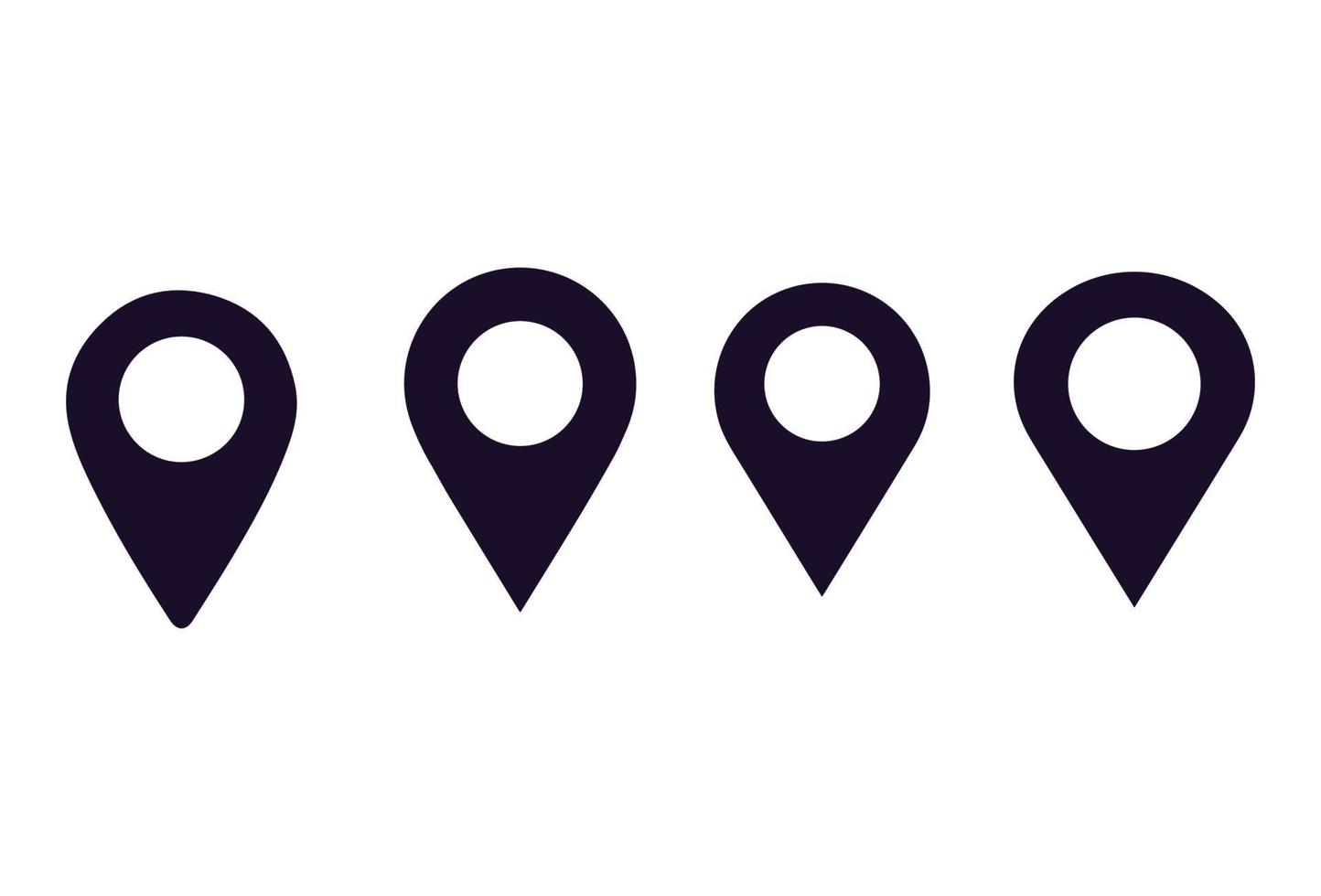 diseño de ubicación de vector de icono de pin