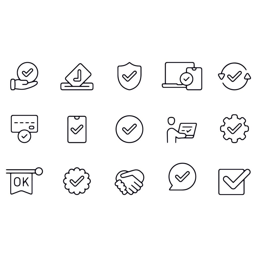 Approval Icons vector design