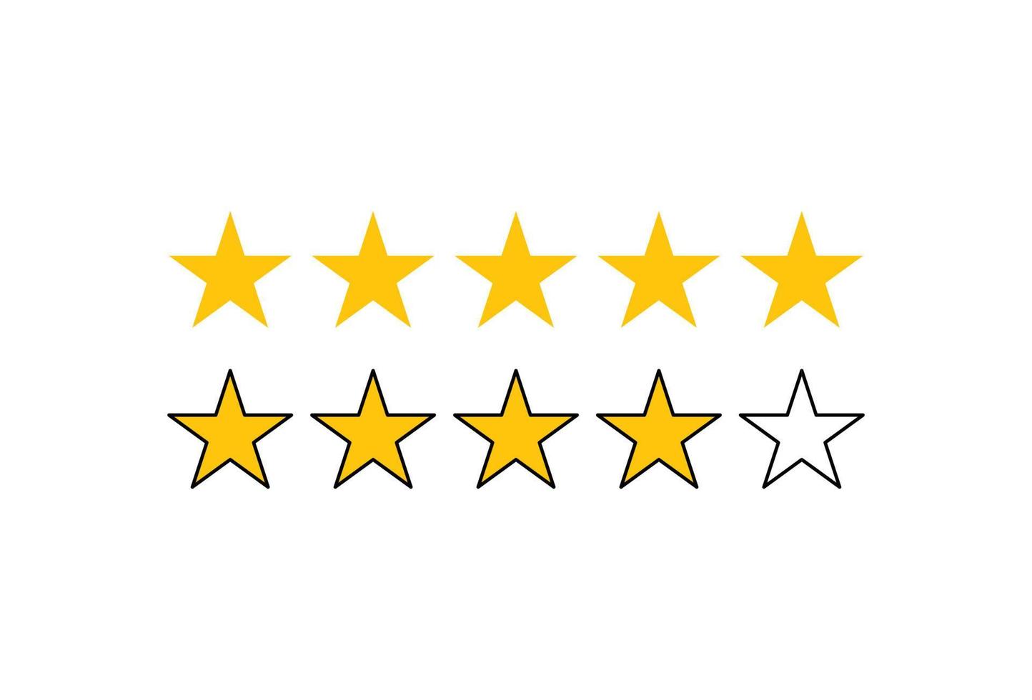Five stars customer product rating vector design