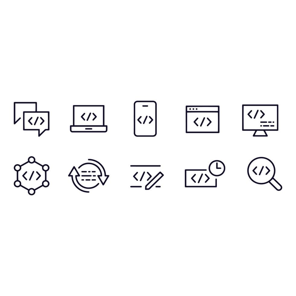 Programming Icons vector design 10619003 Vector Art at Vecteezy