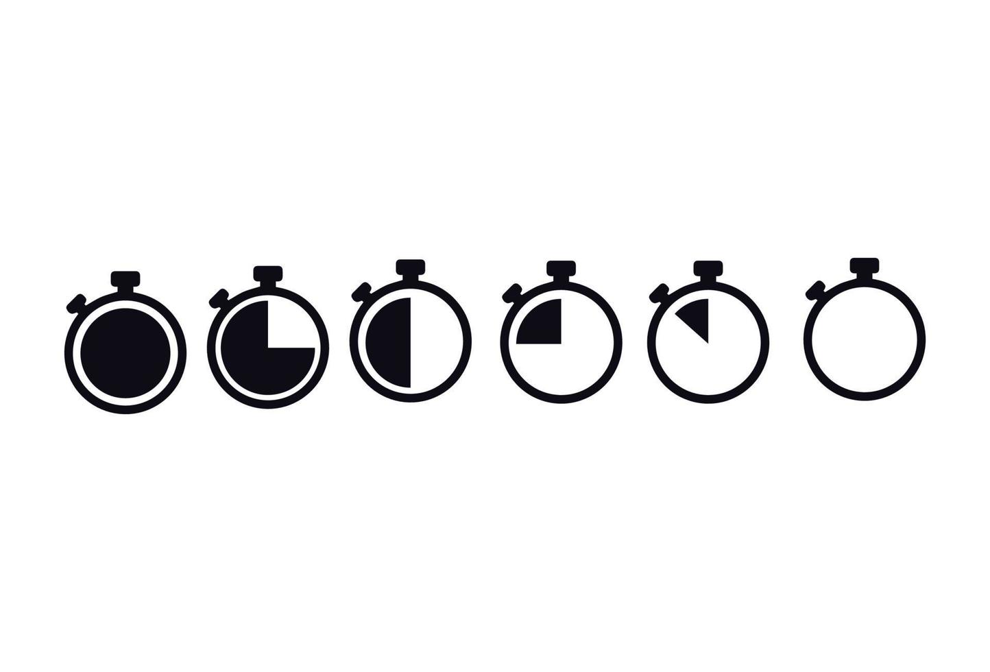 stopwatch icons vector design