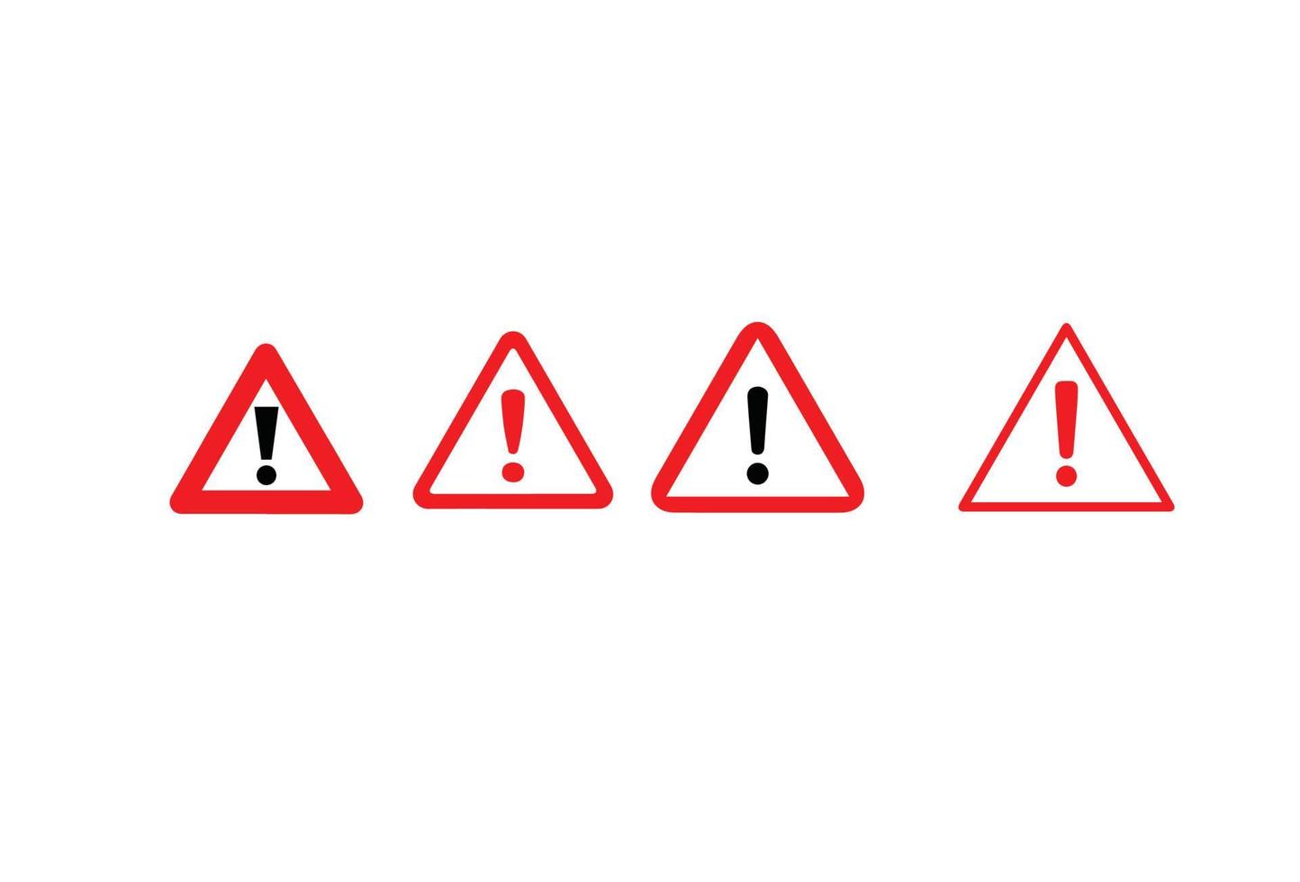 EXCLAMATION triangle traffic sign vector design