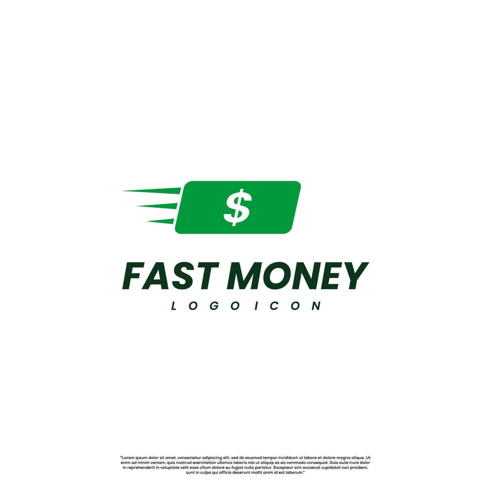 fast money logo design on isolated background vector