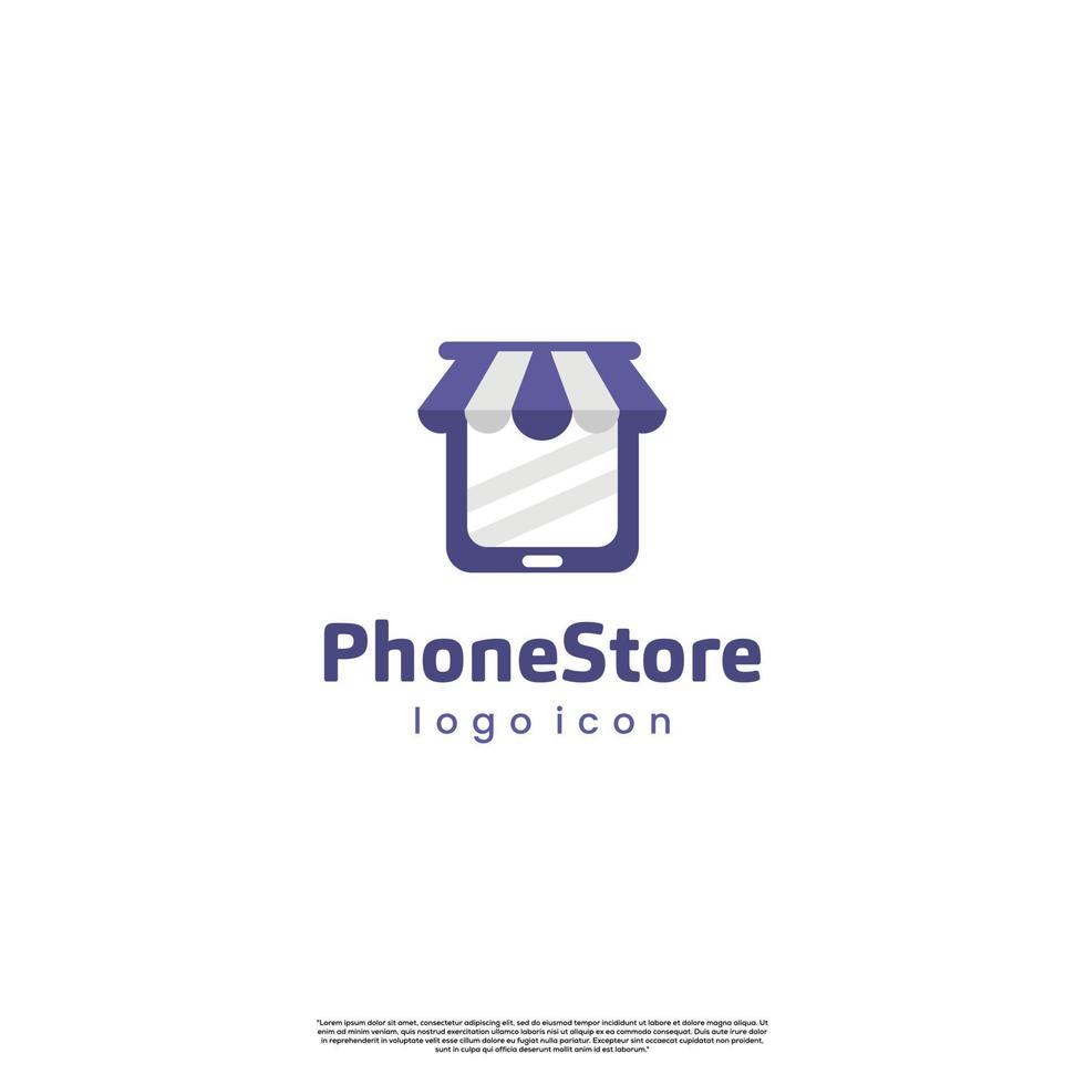 phone store logo design icon template vector