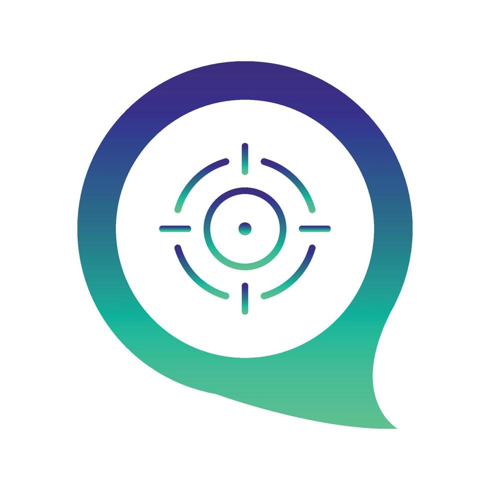 target chat logo gradient design template icon element vector