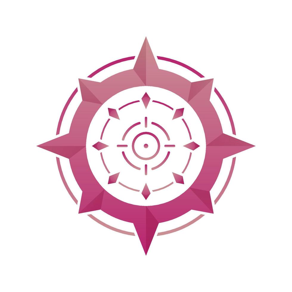 target compass logo gradient design template icon element vector