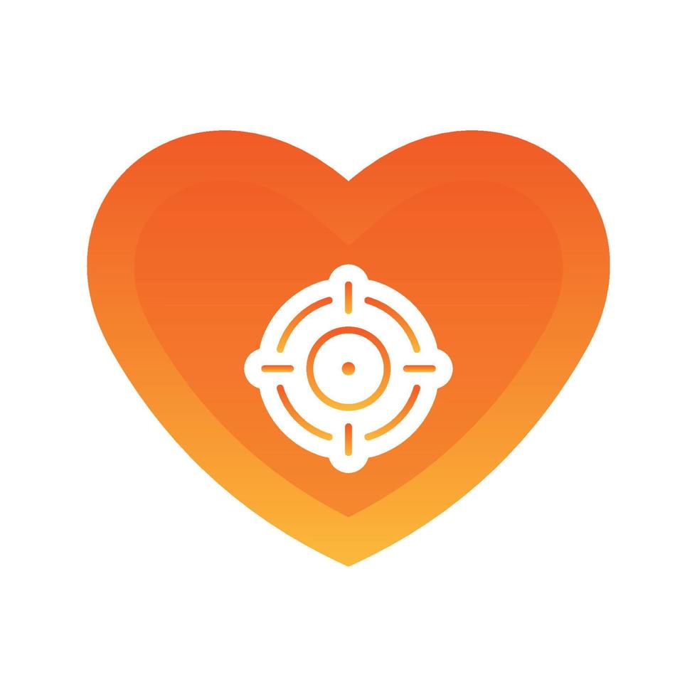 target love logo gradient design template icon element vector