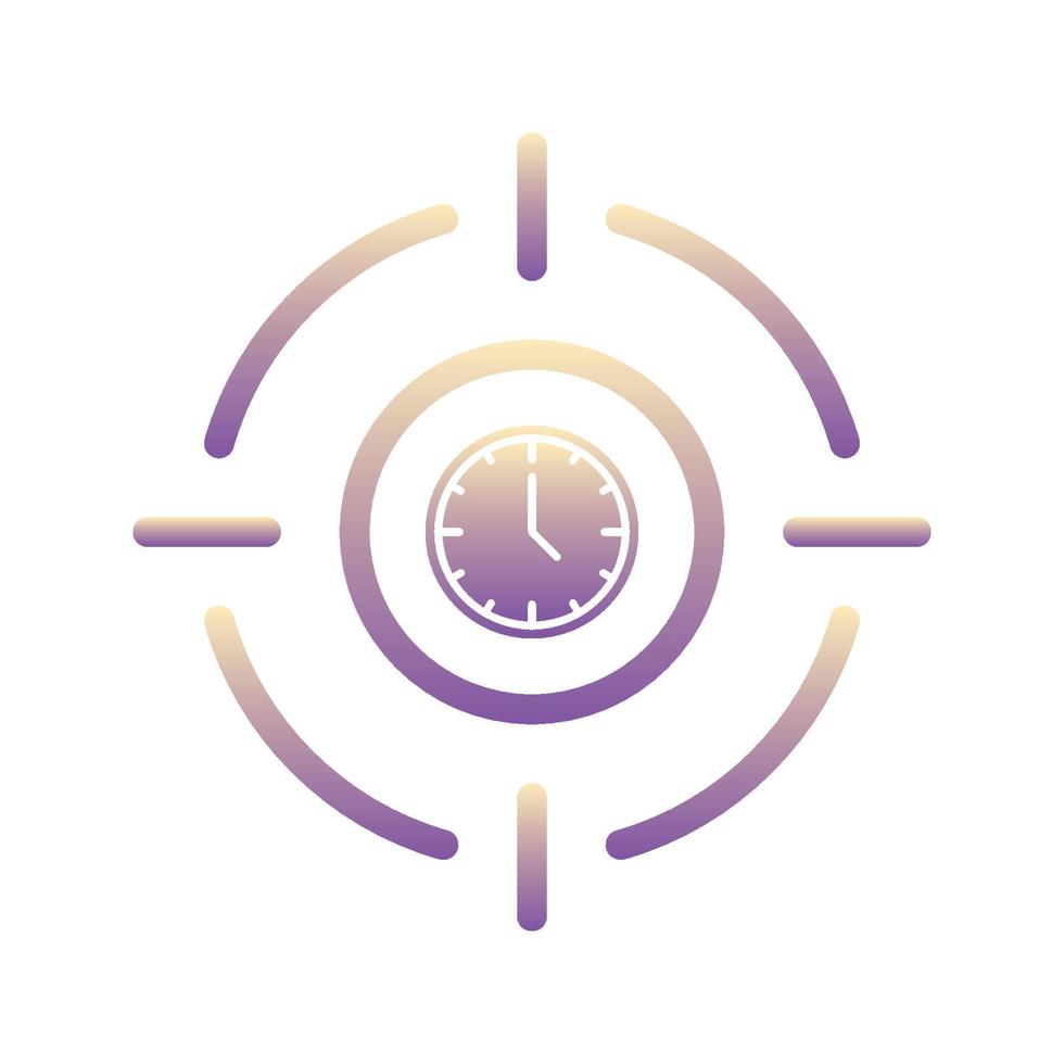 target clock logo gradient design template icon element vector