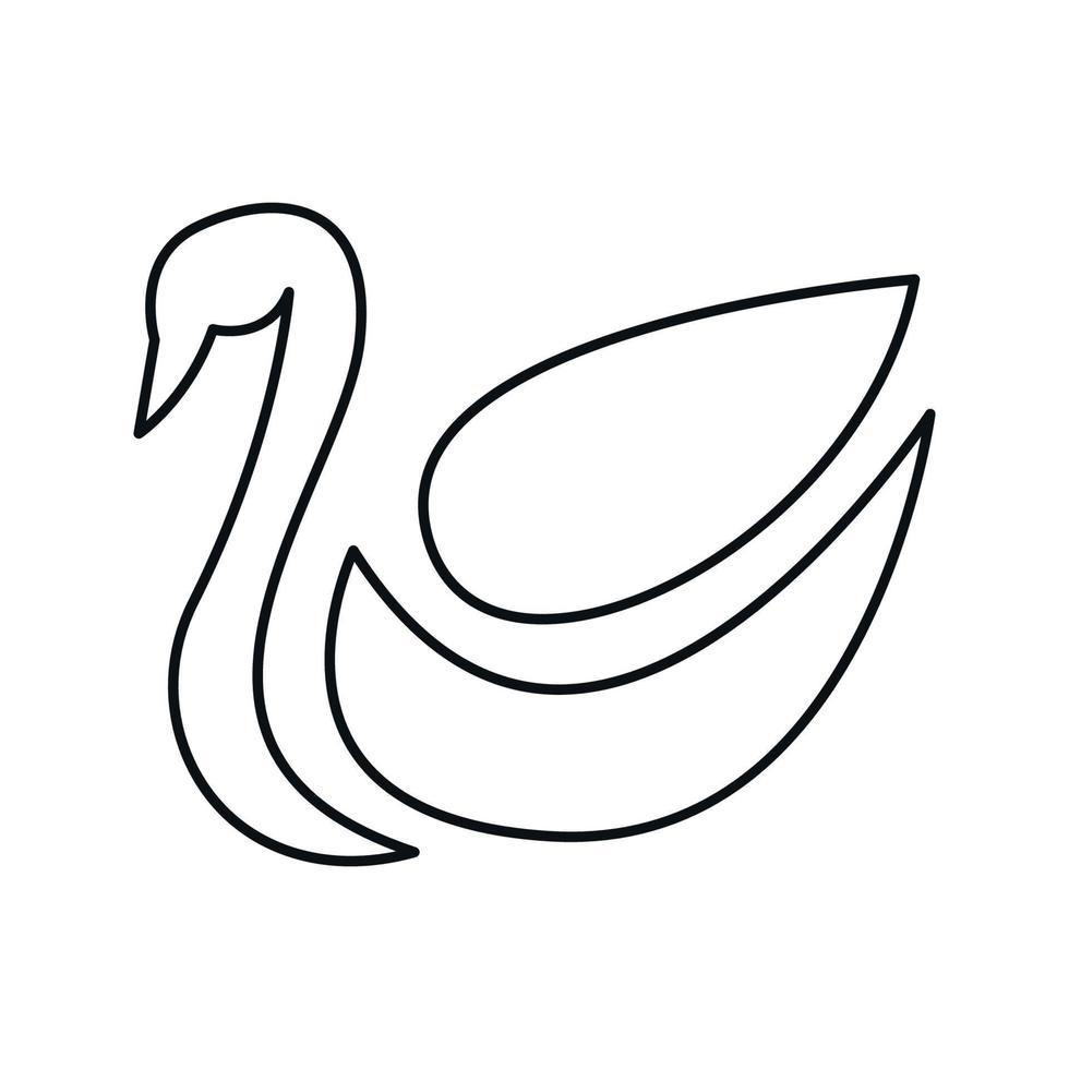elemento de icono de plantilla de diseño de degradado de logotipo de cisne vector