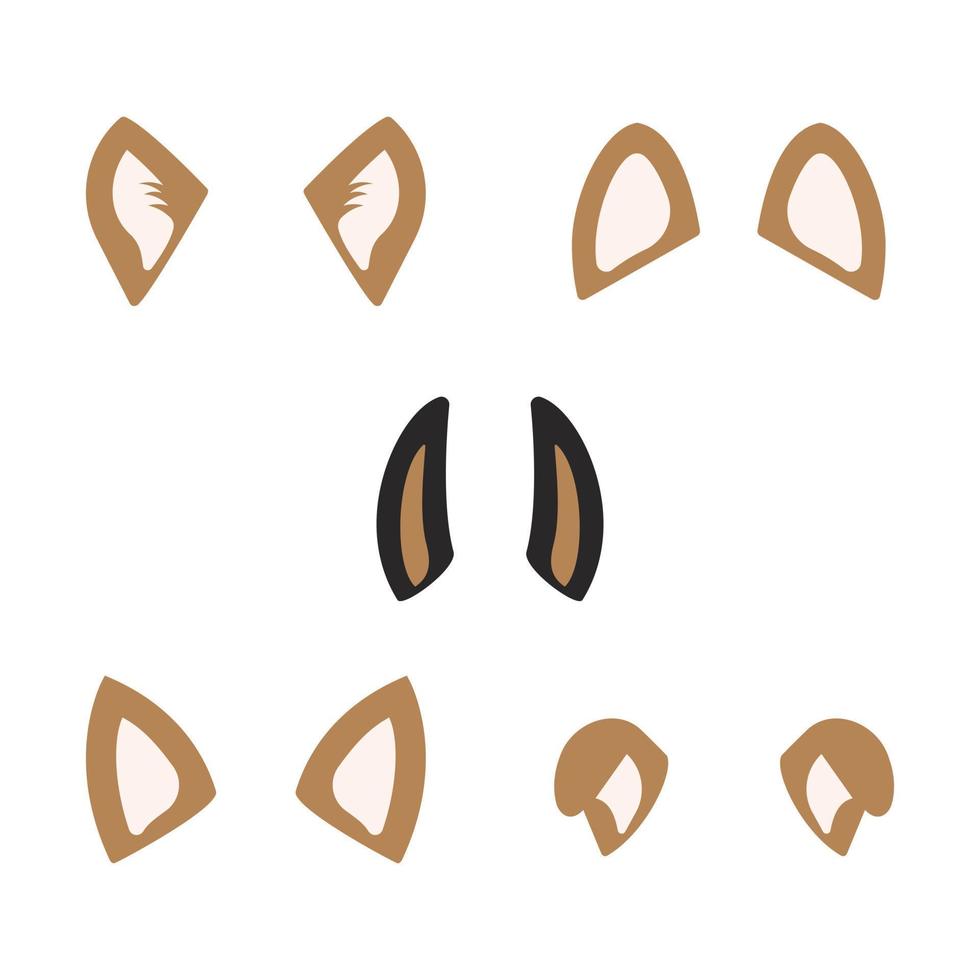 Dog ears mask vector illustration.