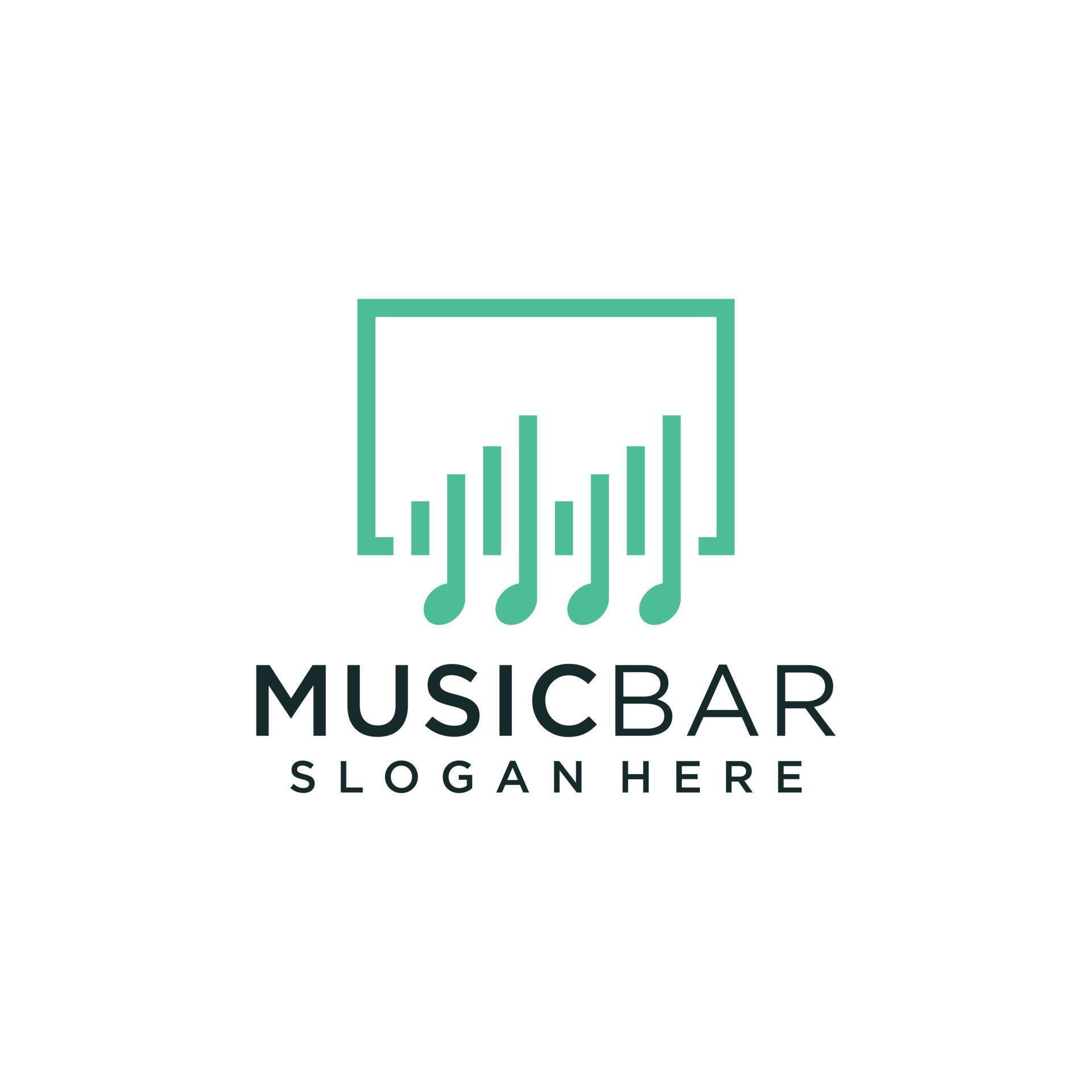 Note bar music logo and busines card inspiration 10619499 Vector Art at