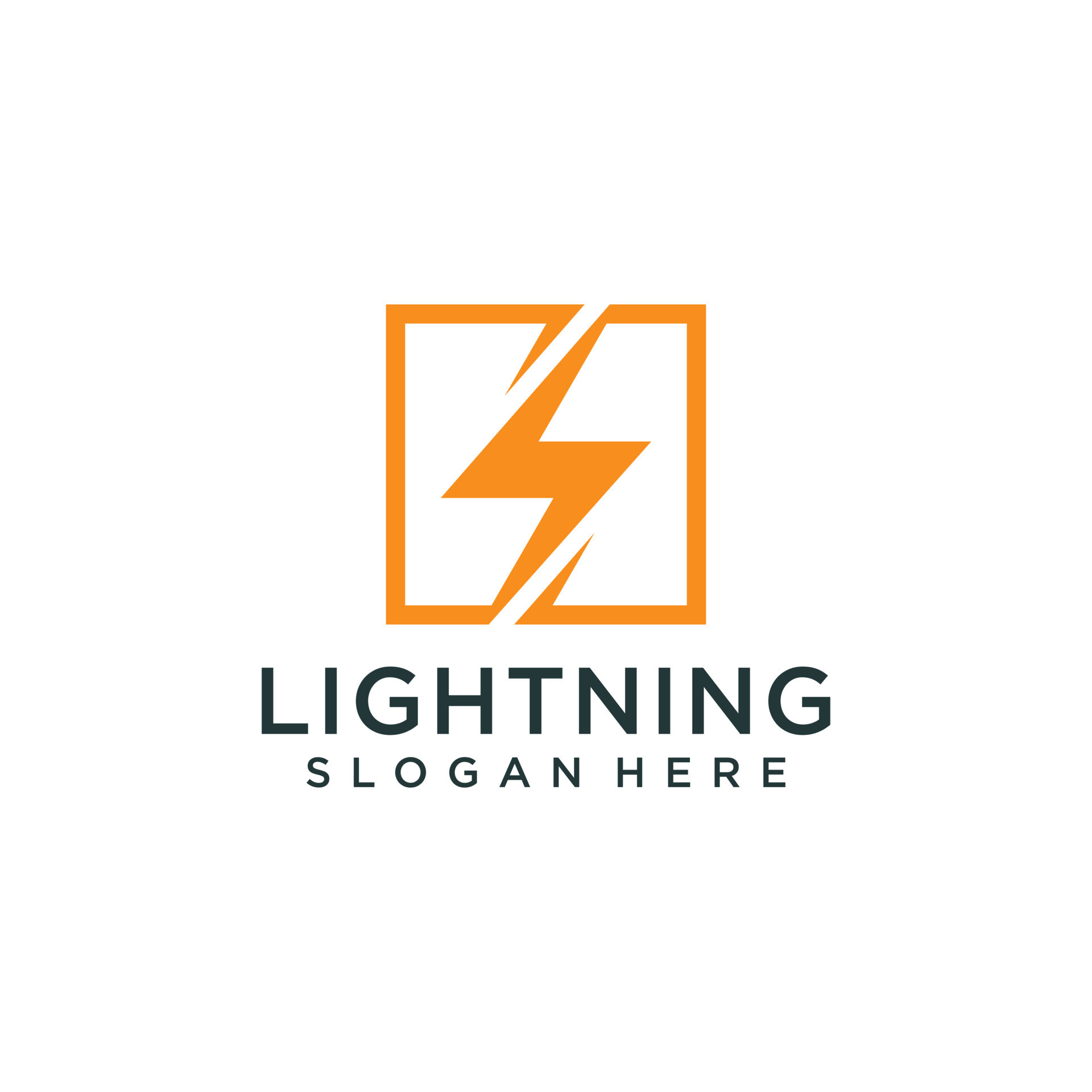 Lightning flash logo and business card design 10619502 Vector Art at