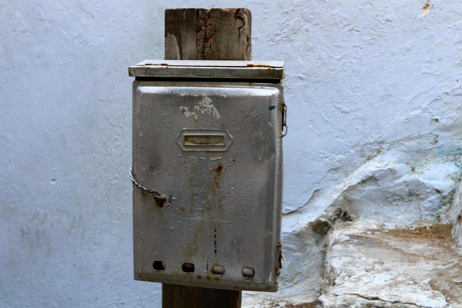 Safed Israel October 11, 2019. Mailbox on the front of the house. photo