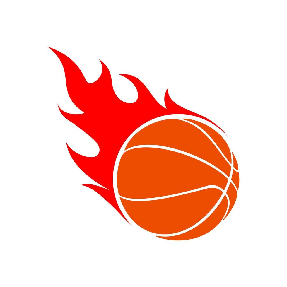 vector de baloncesto de fuego