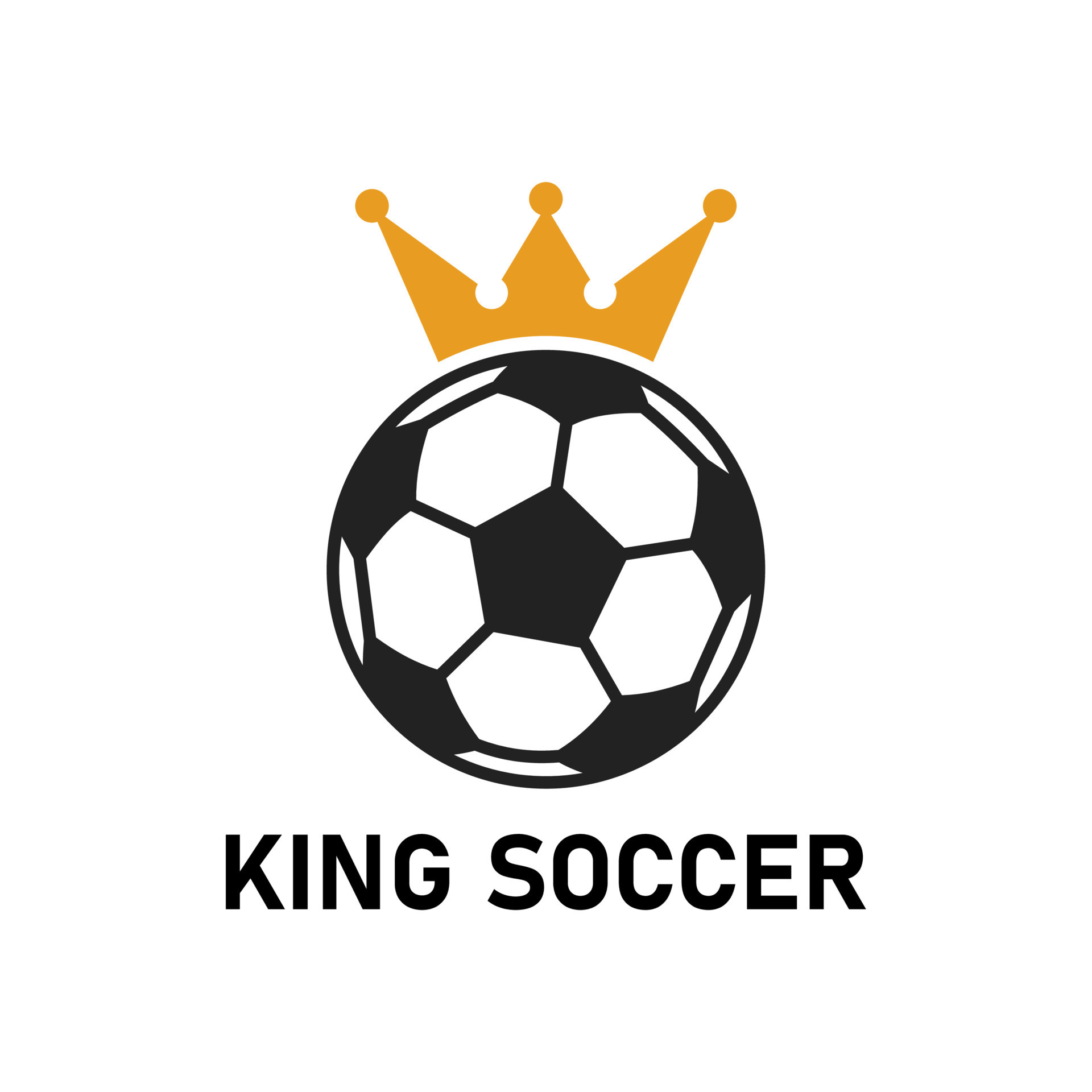 king soccer logo 10619665 Vector Art at Vecteezy