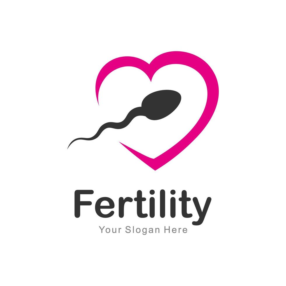 logotipo de esperma de fertilidad vector