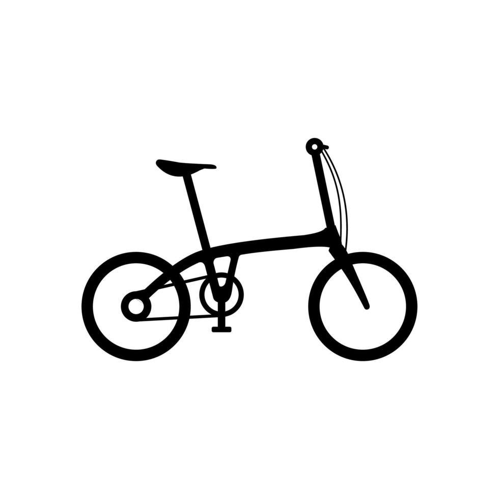 icono de bicicleta plegable vector