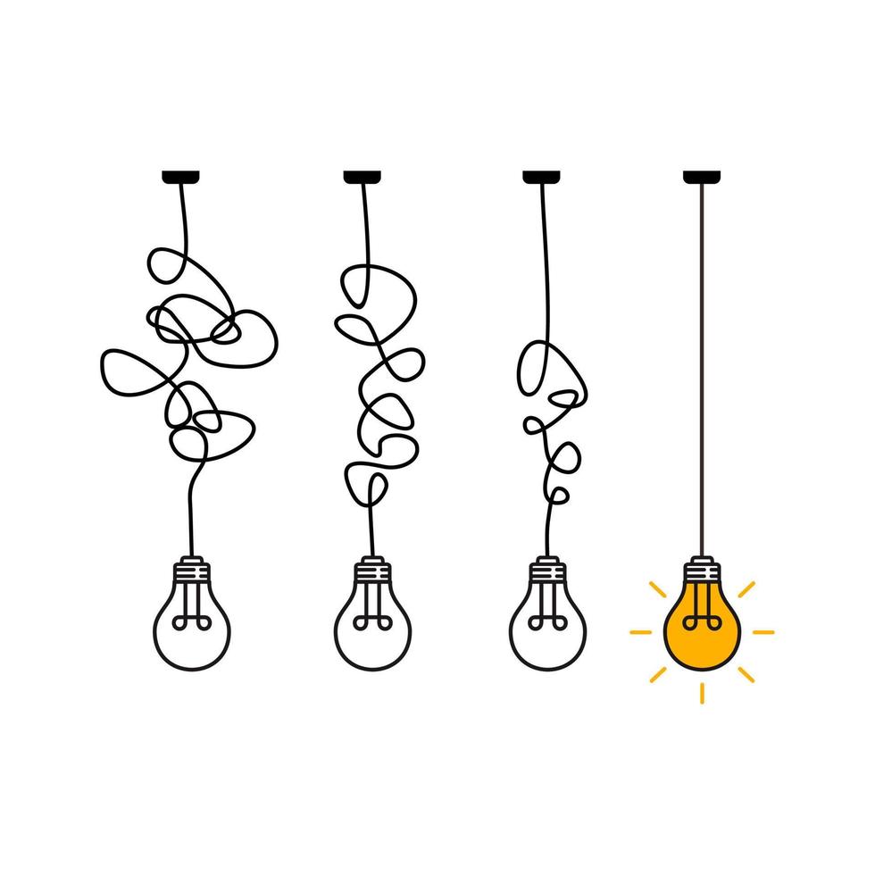 bulb idea illustration vector