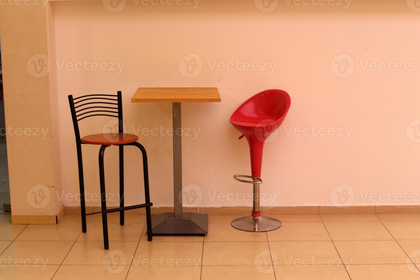 Chair for relaxing in a cafe on the Mediterranean coast photo