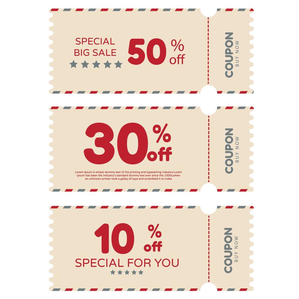 classic theme coupon set vector illustration design 10620646 Vector Art