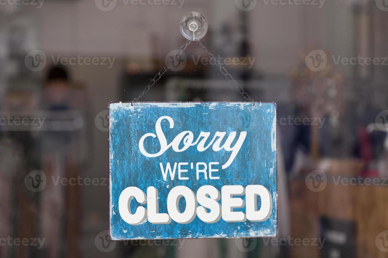 Sorry we're closed sign photo