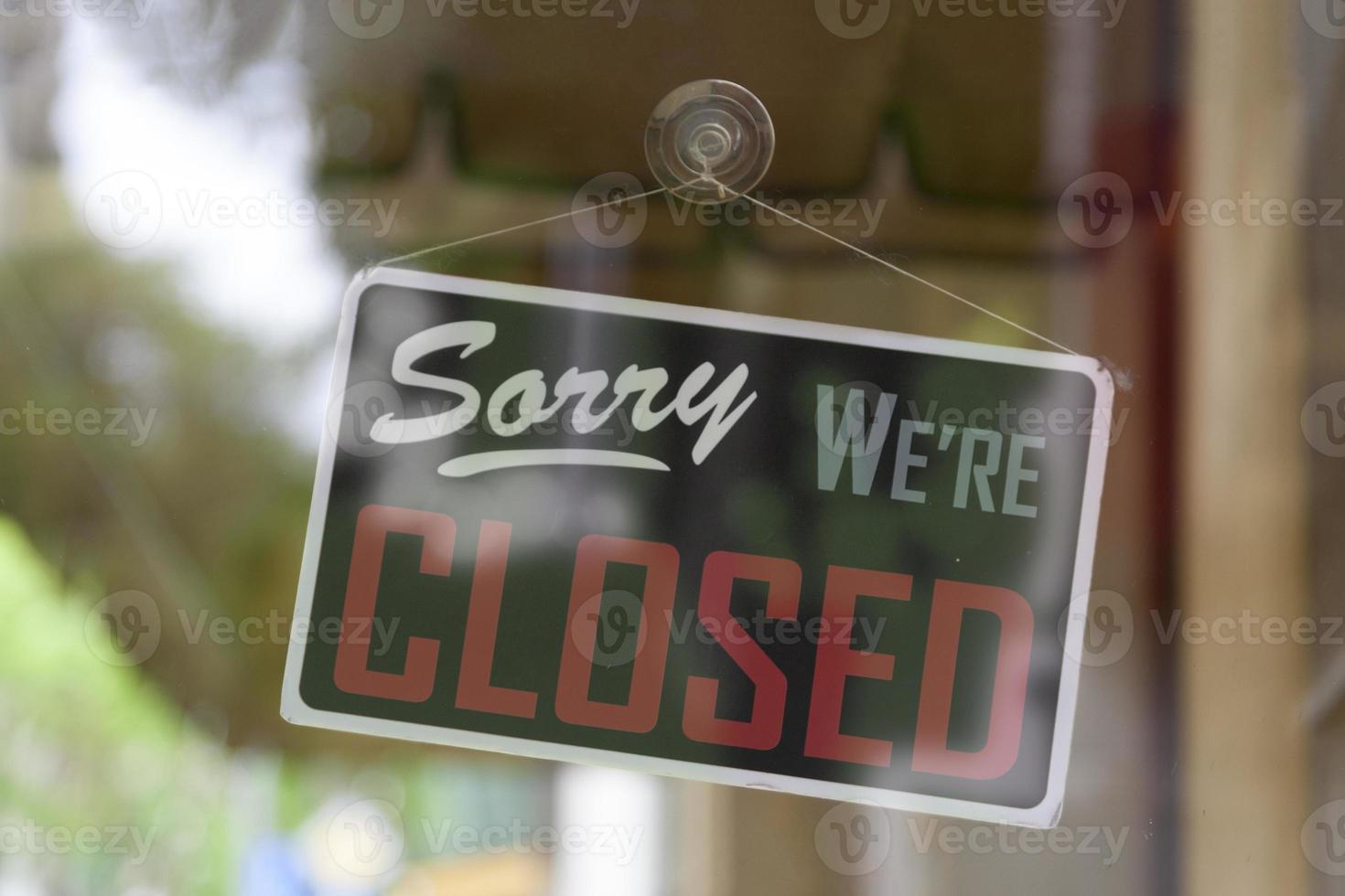 Sorry we're closed sign photo