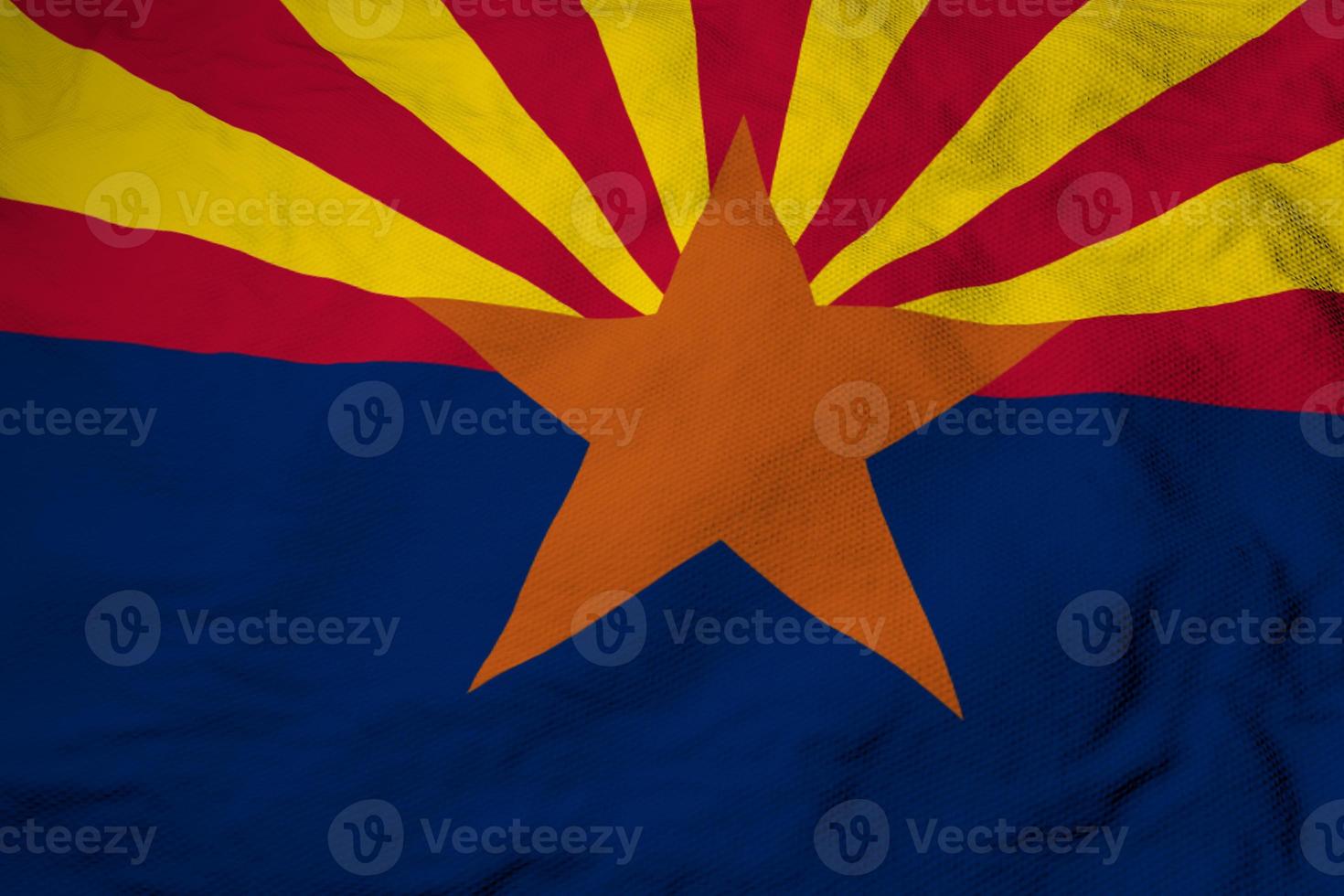 Flag of Arizona in 3D rendering photo