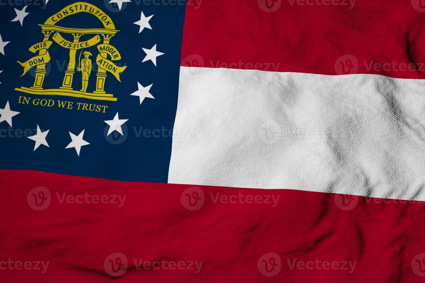 Flag of Georgia in 3D rendering photo