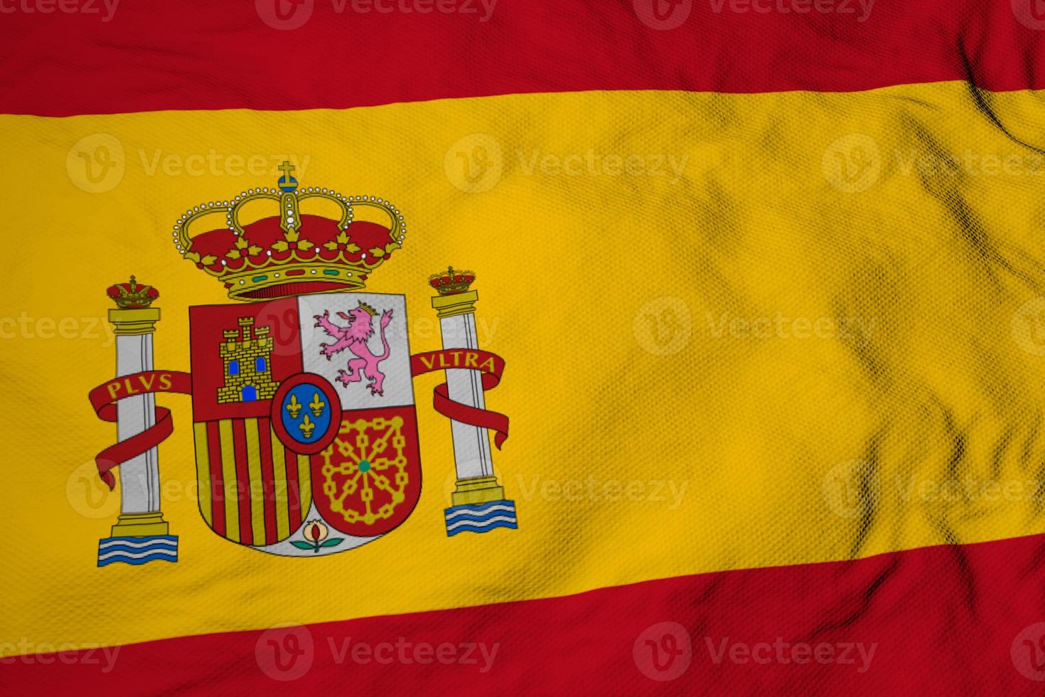 Spanish flag in 3D rendering photo