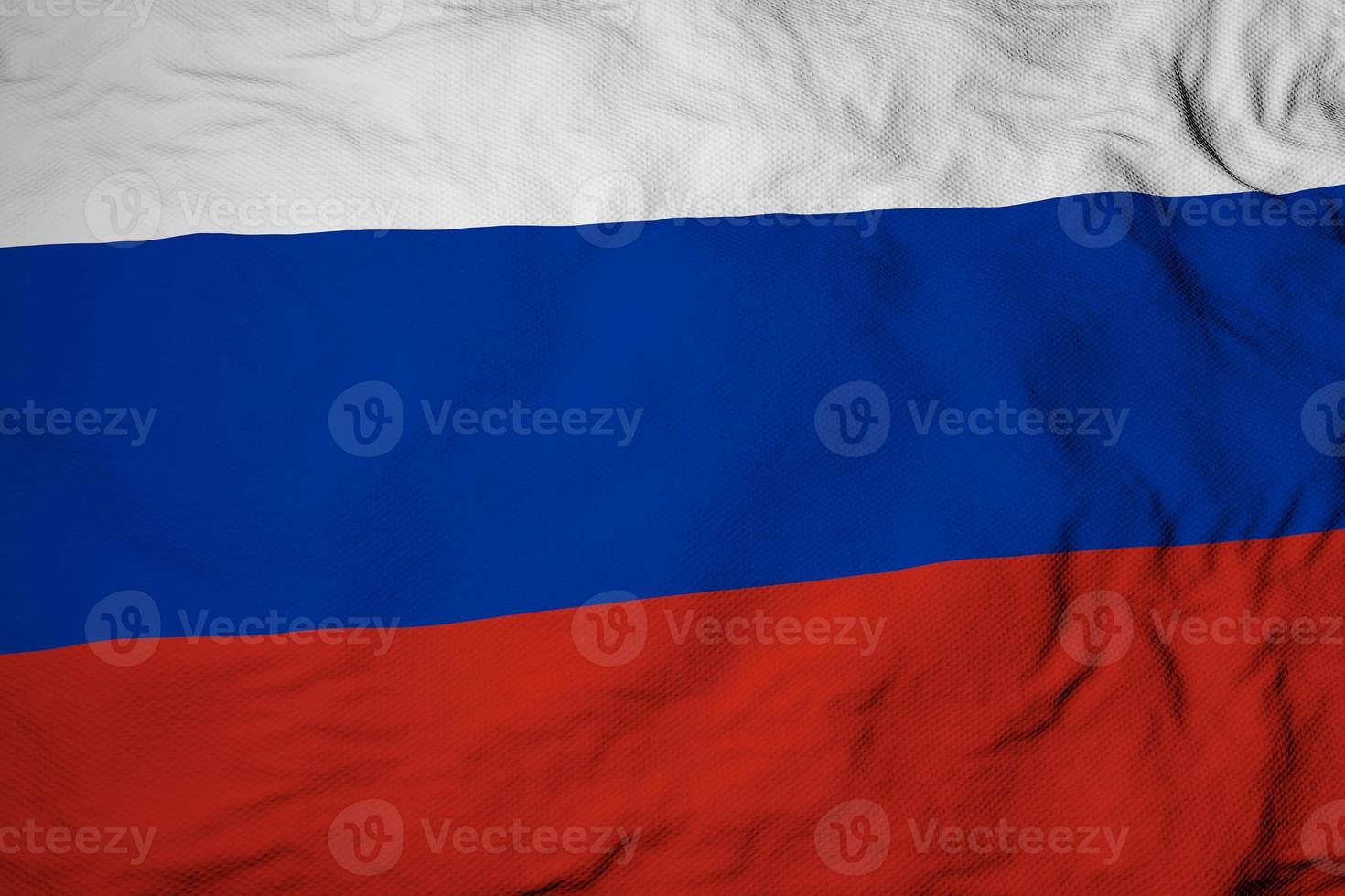 Russian flag in 3D rendering photo