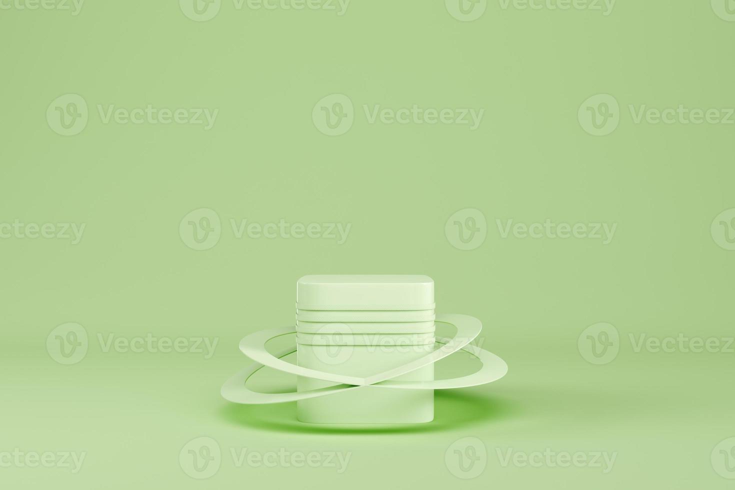 Abstract minimal pastel background. Light yellow box pedestal with