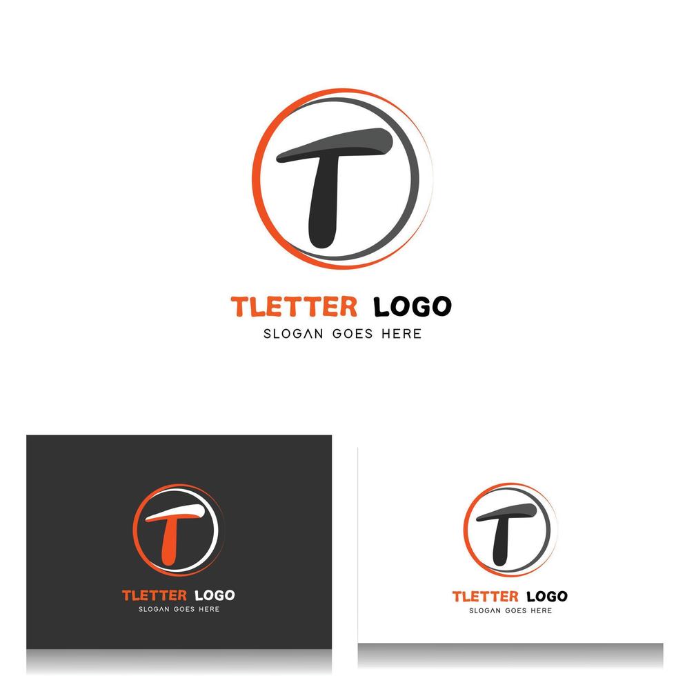 vector de diseño de logotipo de letra t