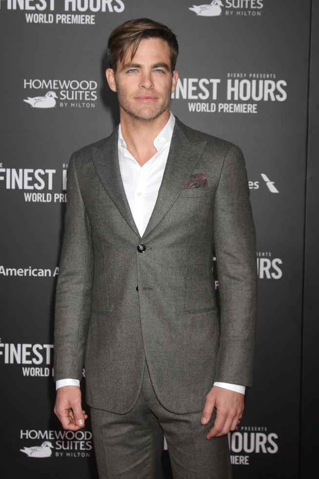 LOS ANGELES, JAN 25 - Chris Pine at the The Finest Hours World Premiere at the TCL Chinese Theater IMAX on January 25, 2016 in Los Angeles, CA photo