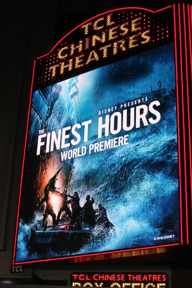 LOS ANGELES, JAN 25 - The Finest Hours Atmosphere at the The Finest Hours World Premiere at the TCL Chinese Theater IMAX on January 25, 2016 in Los Angeles, CA photo