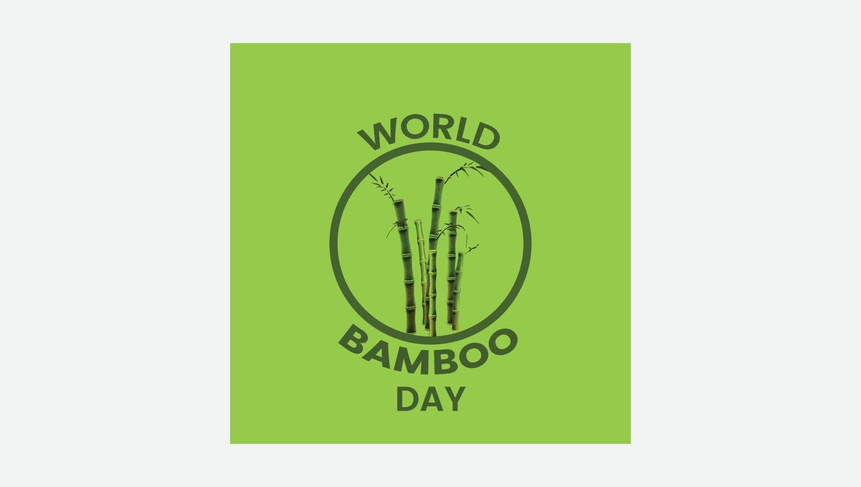 bandera del día mundial del bambú vector