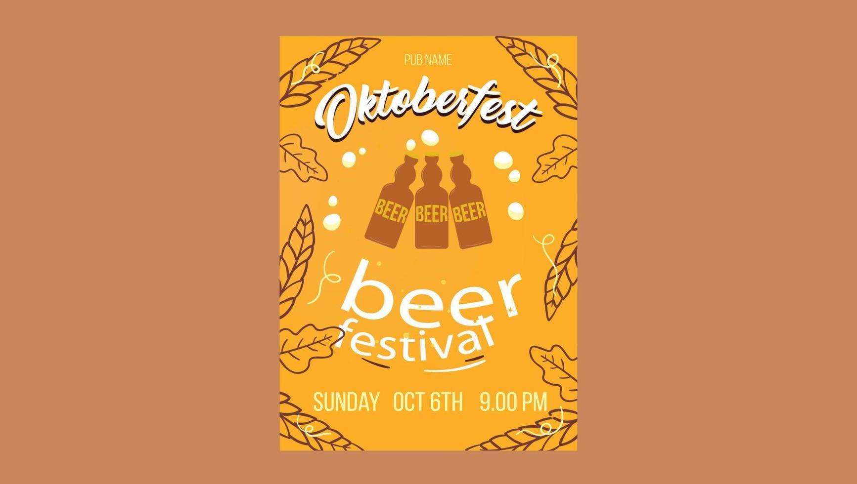 Oktoberfest  party poster template vector