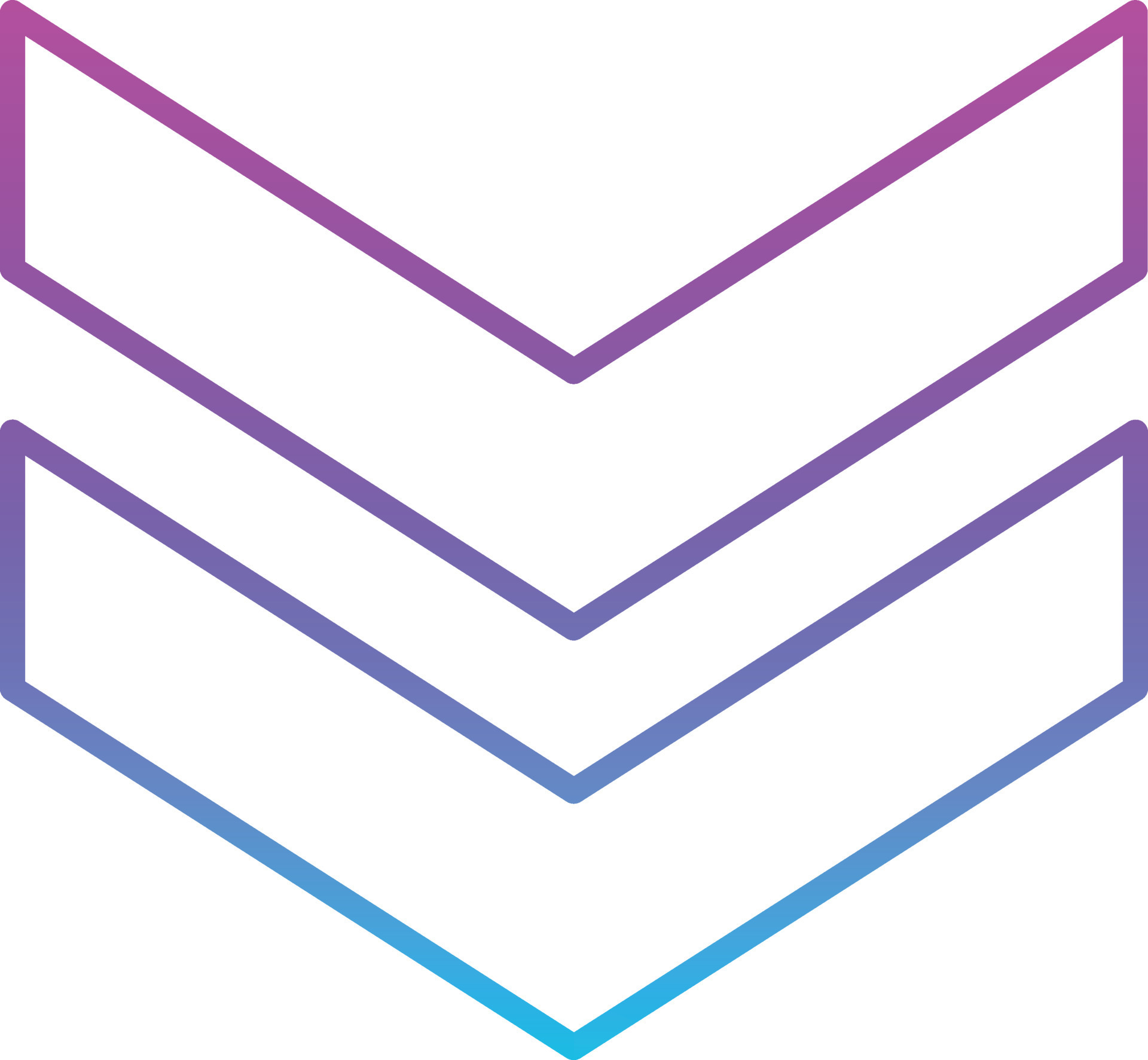 Down Chevron Line Gradient Icon 10621983 Vector Art at Vecteezy