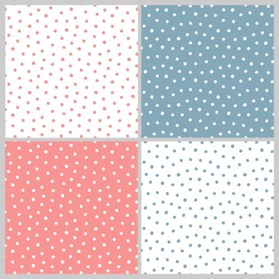 Vector seamless polka-dot pattern on white background.